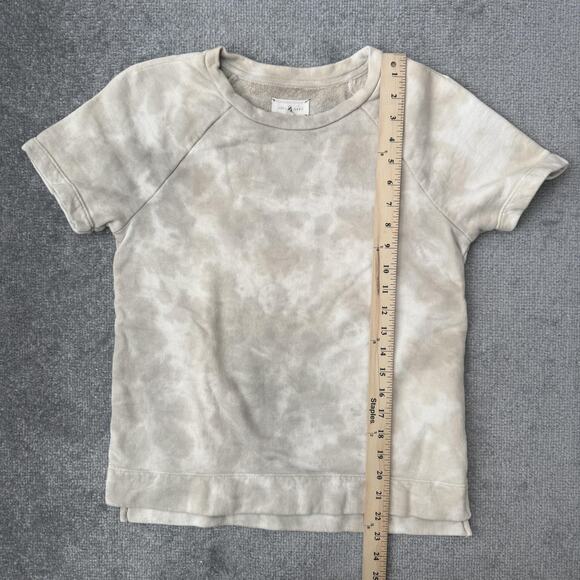 Lou & Grey Shirt Womens Extra Small Beige Tie Dye Raglan Pullover Casual Terry - Picture 5 of 6